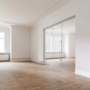 Fenster & Glas Werner - Krefeld - Ganzglastür - IM_MUTO_L80_ 2Seitent_imSturz_geschl_45Grad_QF