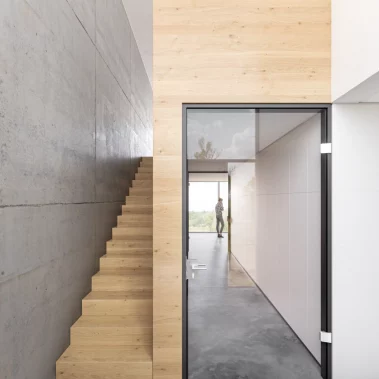 Fenster & Glas Werner - Krefeld - Ganzglastür - IM_OFFICE_Junior_Treppenaufgang