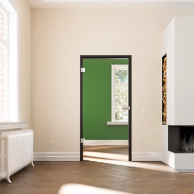 Fenster & Glas Werner - Krefeld - Ganzglastür - IM_STUDIO_Arcos_Kamin