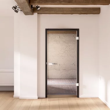 Fenster & Glas Werner - Krefeld - Ganzglastür - IM_STUDIO_Rondo_halboffen_Balkendecke