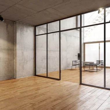 Fenster & Glas Werner - Krefeld - Ganzglastür - IM_UNIQUIN_Drehen_Ganzglas_Sprossen_2023Clamp&Cover80